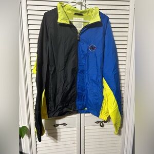 Vintage Nautica Black, Blue, and Yellow Windbreaker